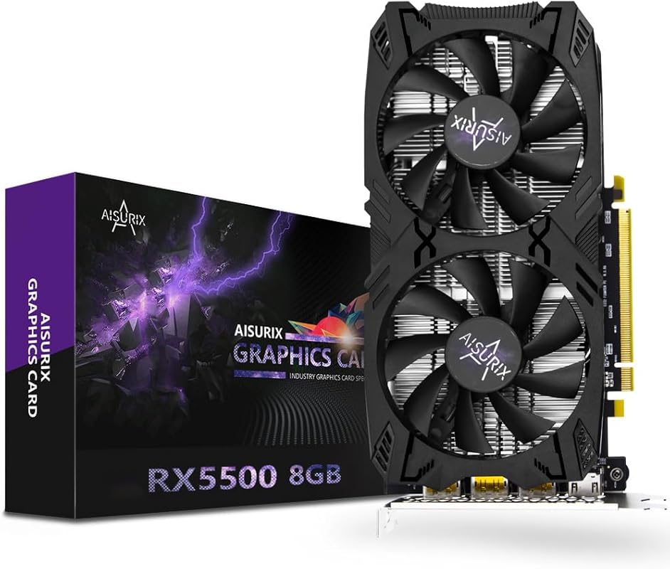 RX 5500 8GB GDDR6 Gaming GPU 128-bit 3x DisplayPort HDMI PCIe 4.0 x8 8