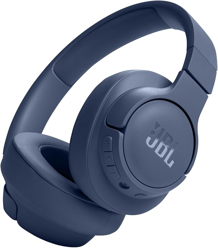 JBL Tune 720BT Blue Wireless Over-Ear Headphones: Pure Bass, Bluetooth