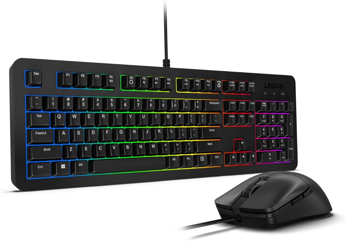 Lenovo Legion KM310 RGB Wired Gaming Combo with Silent Water-Resistant