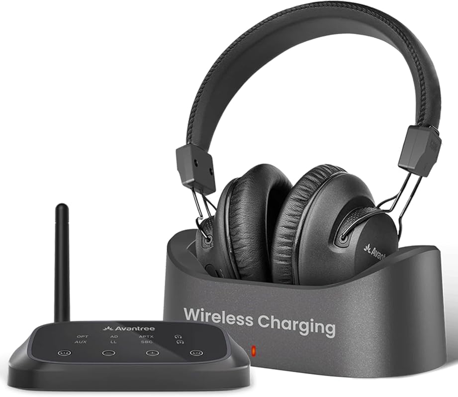 Avantree HT5009 Plus TV Headphones: Optical AUX Compatibility, Clear V
