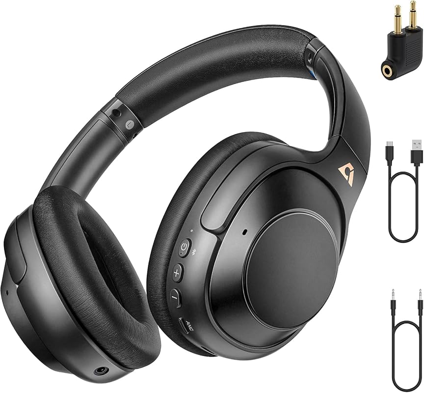 Riibox Y7Pro Hybrid ANC Headphones with LDAC Hi-Res Audio, 100H Playti