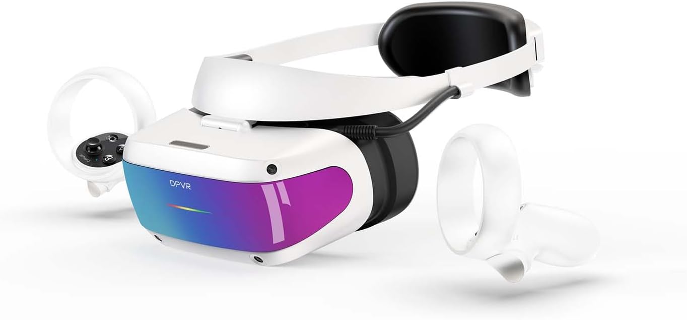 DPVR E4 PCVR Virtual Reality Headset for PC Gaming with Controller, St