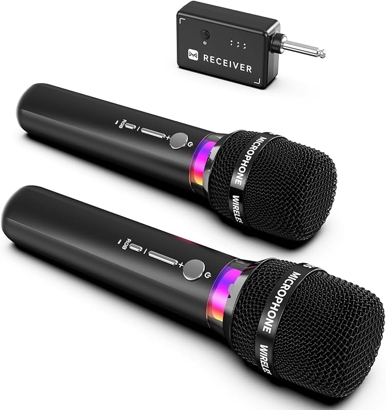 Rechargeable Wireless Mic: One-to-One Chip, LED Indicators, 40-Hour Ba