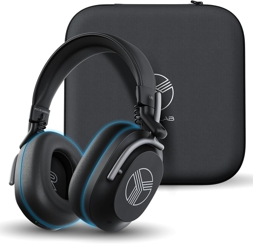 TREBLAB U5 Hybrid ANC Bluetooth Headphones: 64H Battery, IPX4, Foldabl