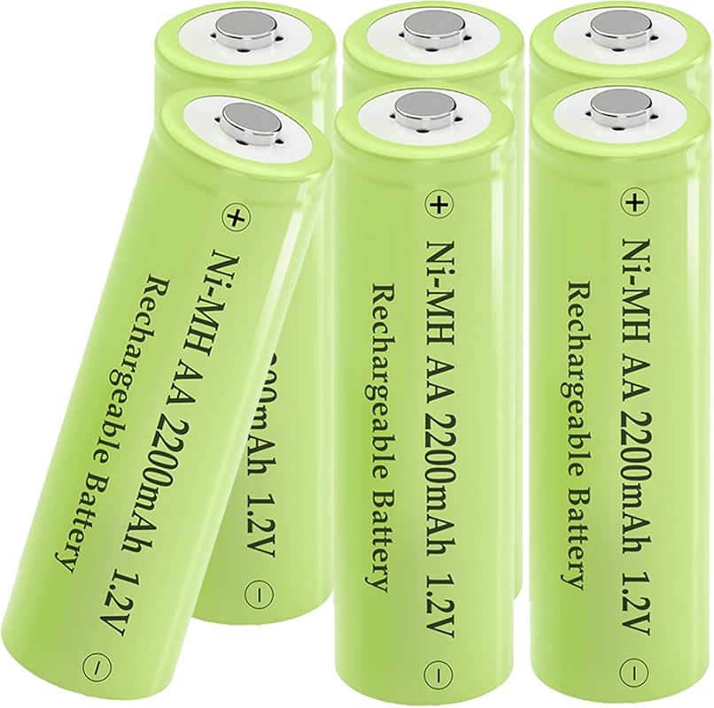 Ni-MH 1.2V 2200mAh Rechargeable AA Batteries, Pre-Charged for Wireless