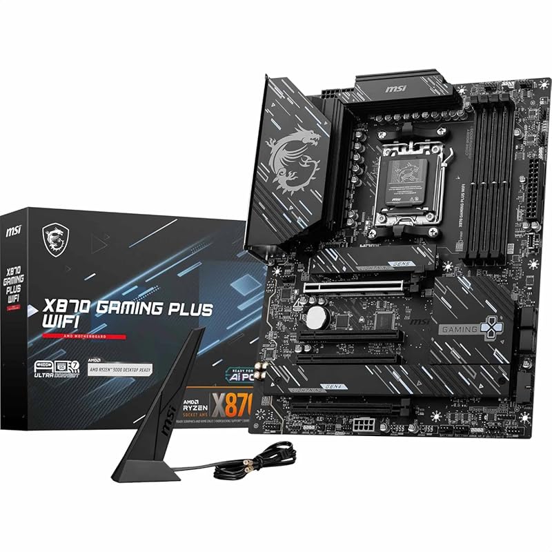 MSI X870 Gaming Plus WiFi Motherboard: Ryzen 9000/8000/7000, DDR5 8200