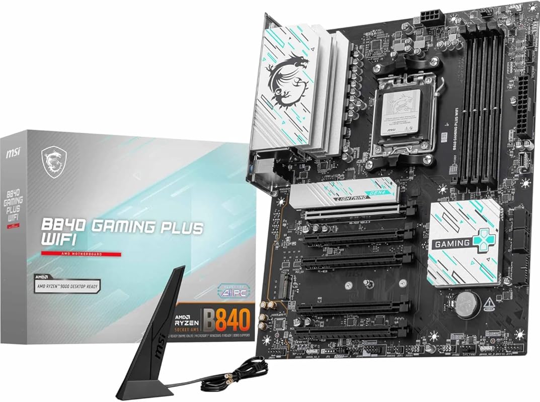 MSI B840 Gaming Plus WiFi Motherboard: Ryzen 9000/8000/7000, DDR5 8000