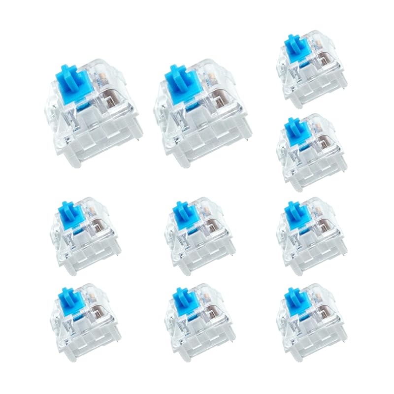 BlingKingdom 10 PCS Blue Switch Replacement 3 PIN Mechanical Keyboard 