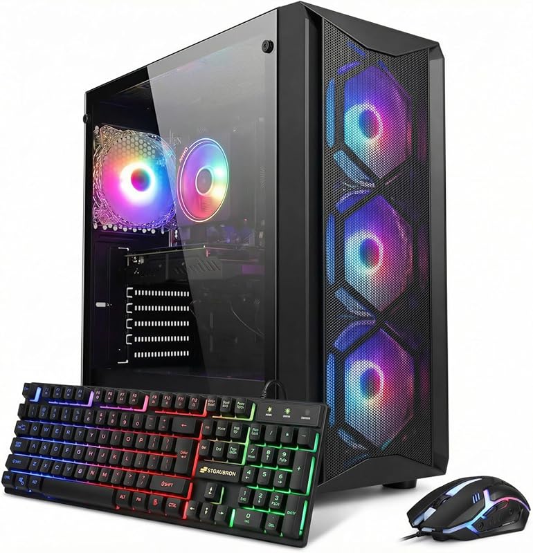 STGAubron Gaming PC: Intel Core i7 4.1GHz, RTX 3050 6GB, 16GB DDR4, 51