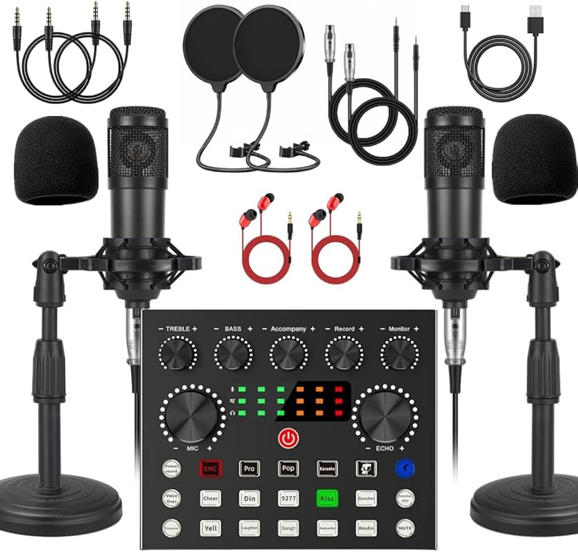 V8s Voice Changer with BM-800 Podcast Microphone Bundle - Studio Conde