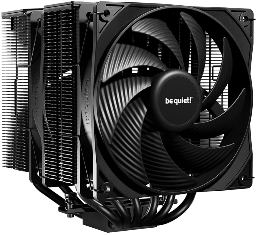 be quiet! Pure Rock Pro 3 Black CPU Air Cooler with 6 Heat Pipes, 120m