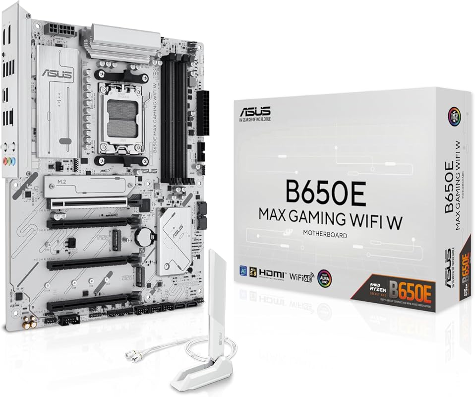 ASUS B650E MAX Gaming WiFi ATX AMD AM5 Motherboard with DDR5, PCIe 5.0