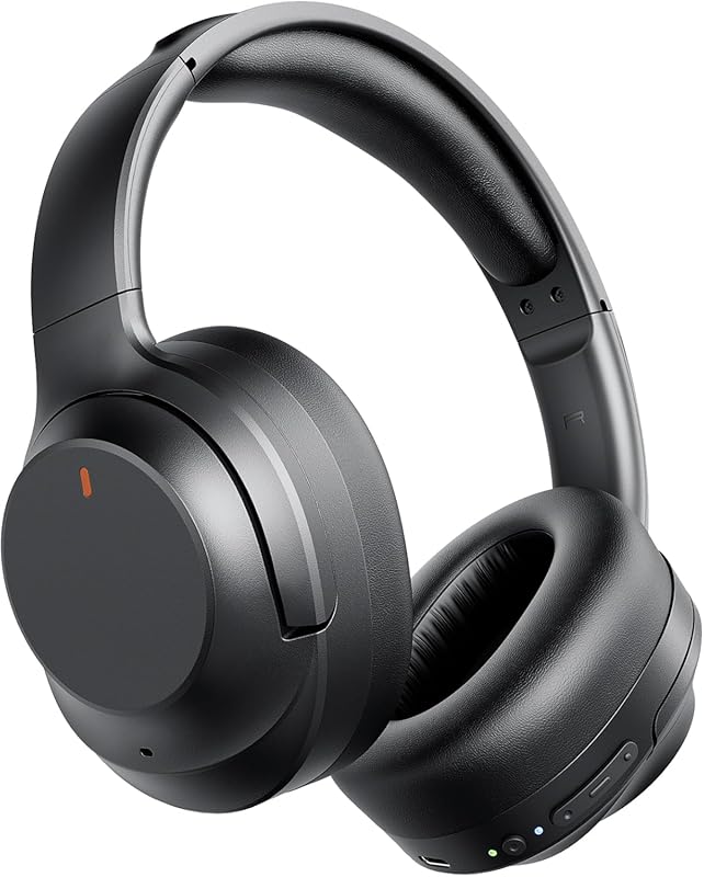 Active ANC Bluetooth Headphones: ENC Mic, HiFi Stereo Deep Bass, Light