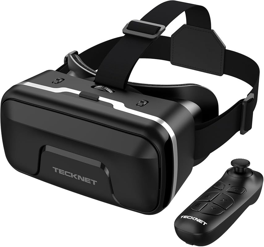 TECKNET VR Headset for Phone with Bluetooth Controller and HD 110° FOV