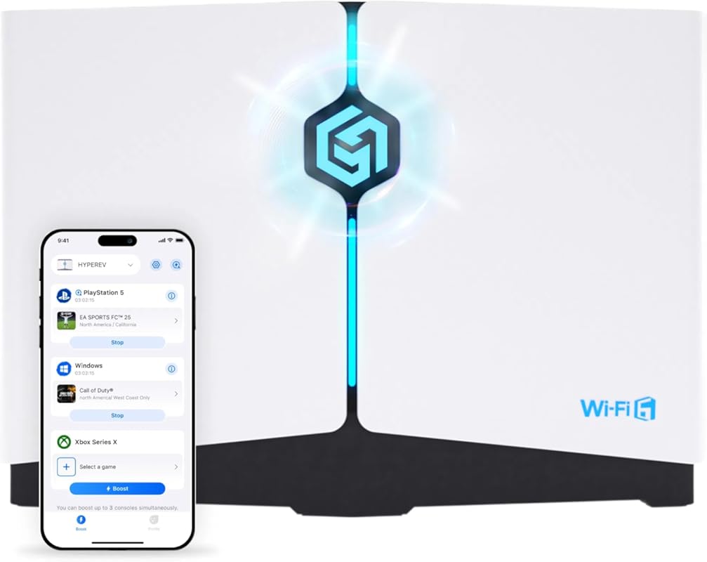 AX3000 Gaming Router with Wi-Fi 6: Dual-Band, Game Accelerator for Con