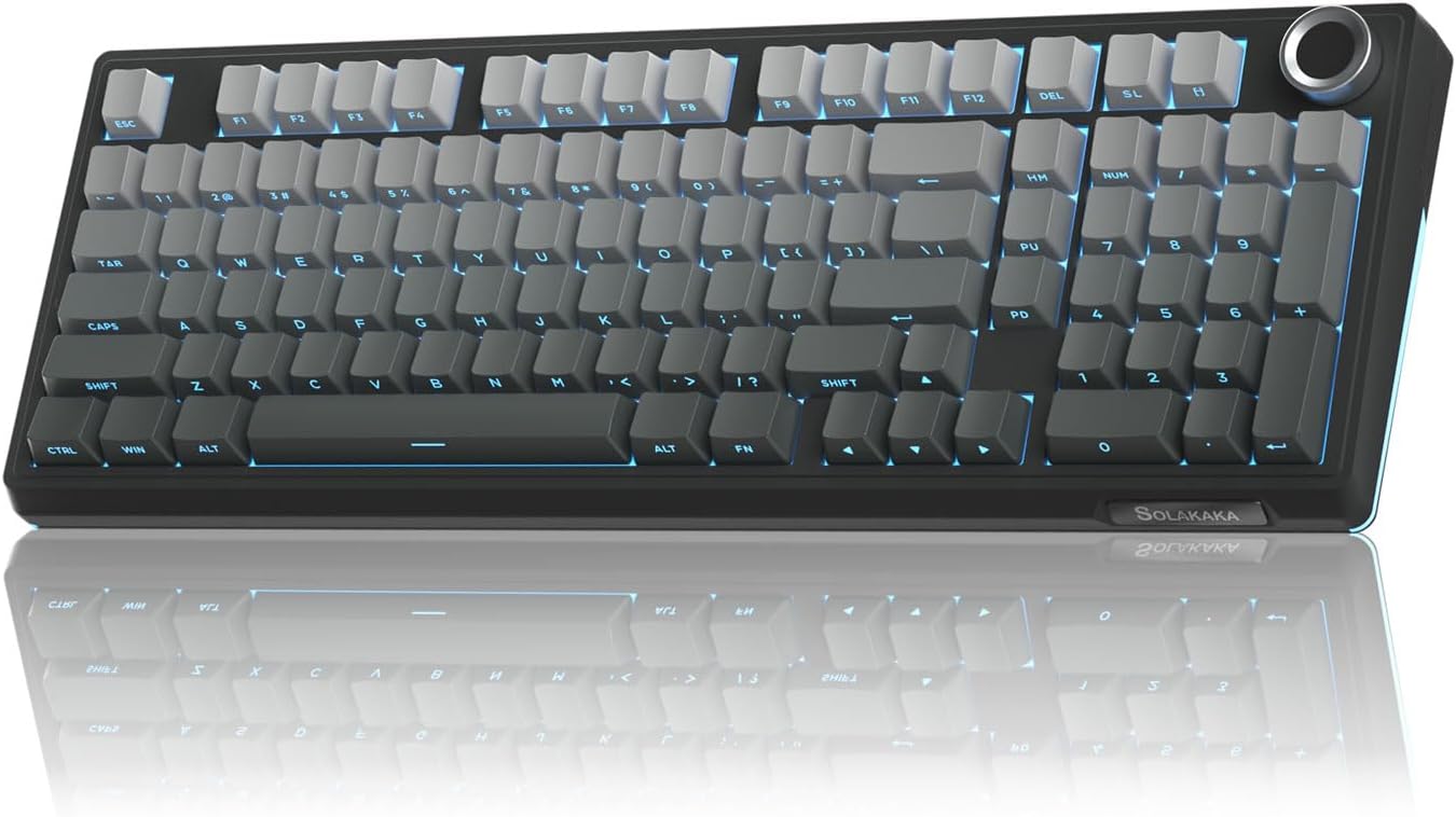 SOLAKAKA KI99 Pro 96% Wireless Gaming Keyboard: RGB Backlit, Hot-Swappable Pre-Lubed Switches, Gasket Structure, Creamy Keycaps