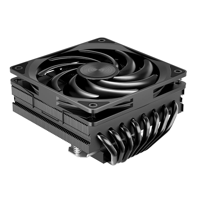 Low Profile CPU Cooler 75mm Height, 8 Heatpipes, 120x120x15mm Slim Fan