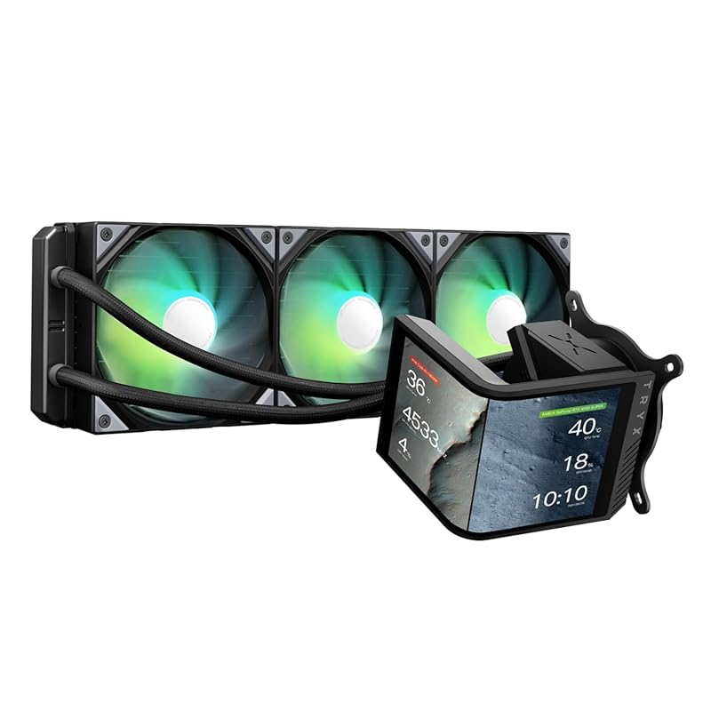 TRYX Panorama SE 360 ARGB AIO CPU Cooler with 360mm Radiator, Rotatabl