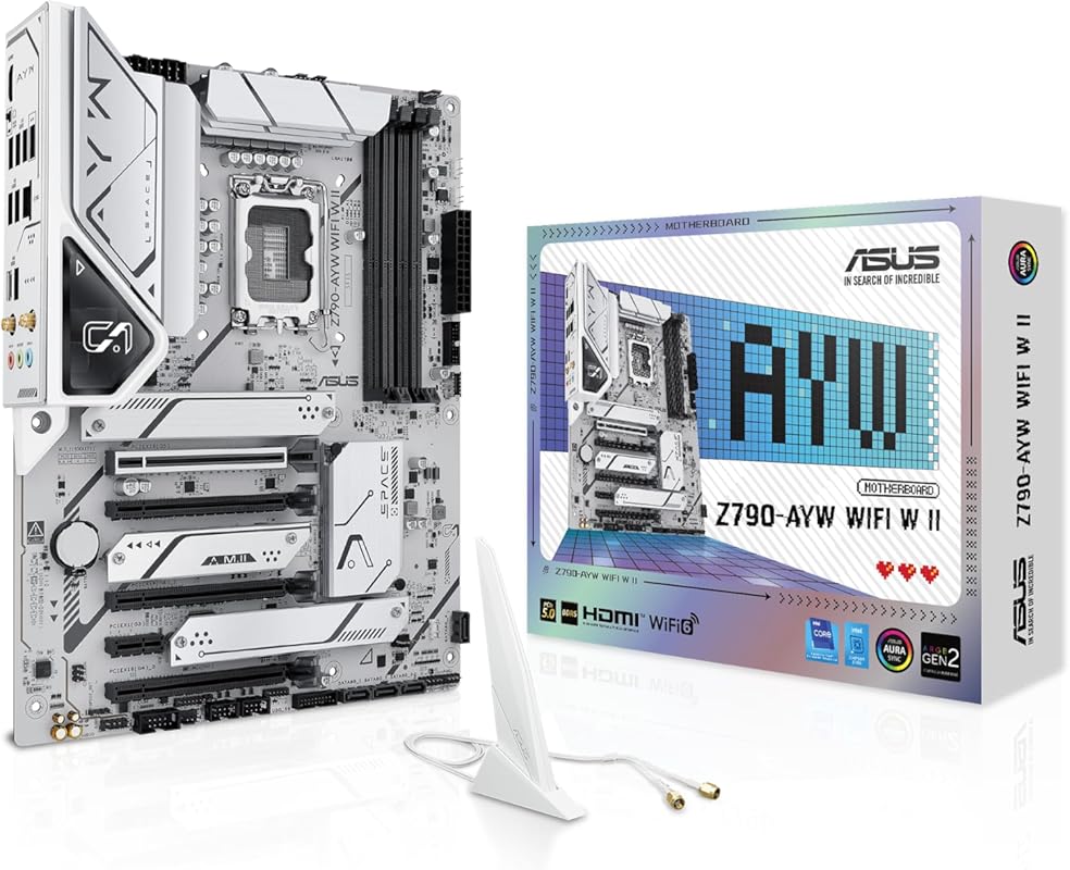 ASUS Z790-AYW WiFi W II Motherboard Intel Z790 DDR5 PCIe 5.0 3x M.2 Wi