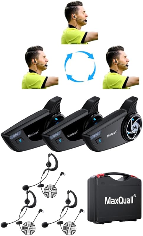 2-8 Person S8 Pro Referee Headset System with Wireless Microphone for