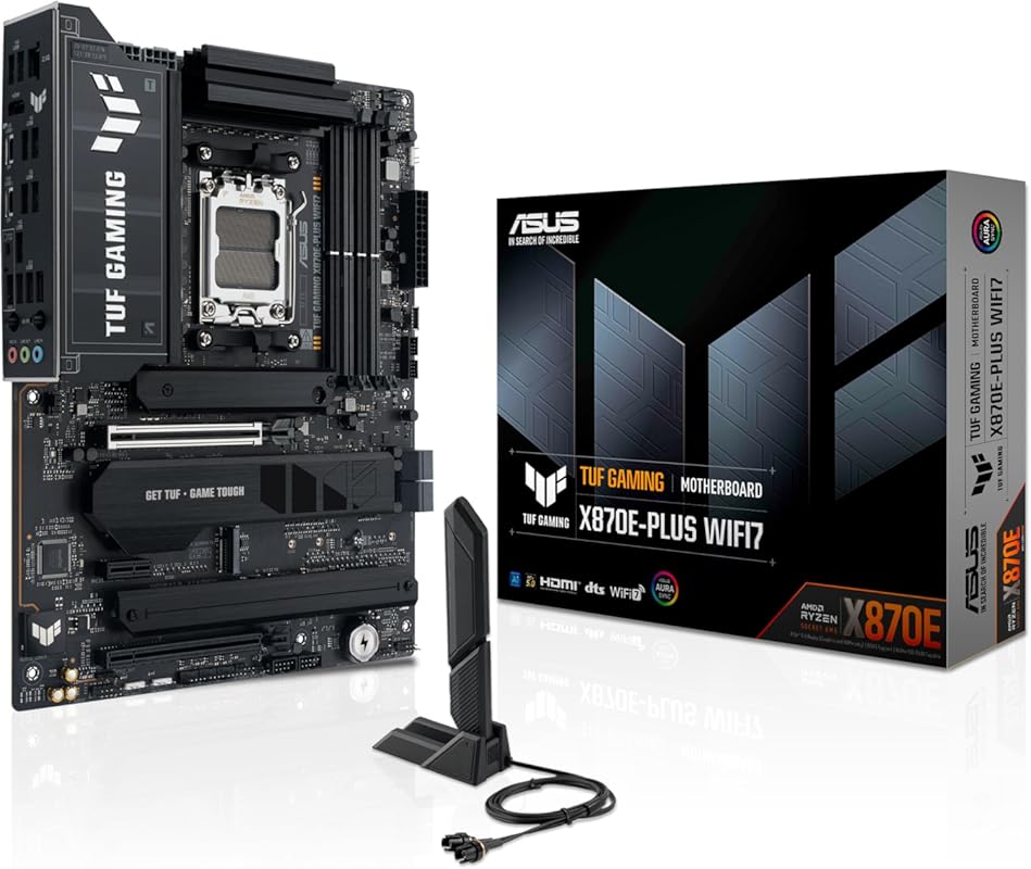 ASUS TUF Gaming X870E-PLUS WIFI7 AM5 ATX Motherboard with 16+2+1 Power