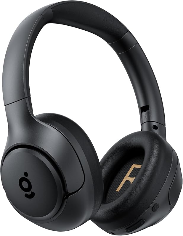 Hybrid ANC Bluetooth 5.4 Over-Ear Headphones with 60H Battery, Deep Ba