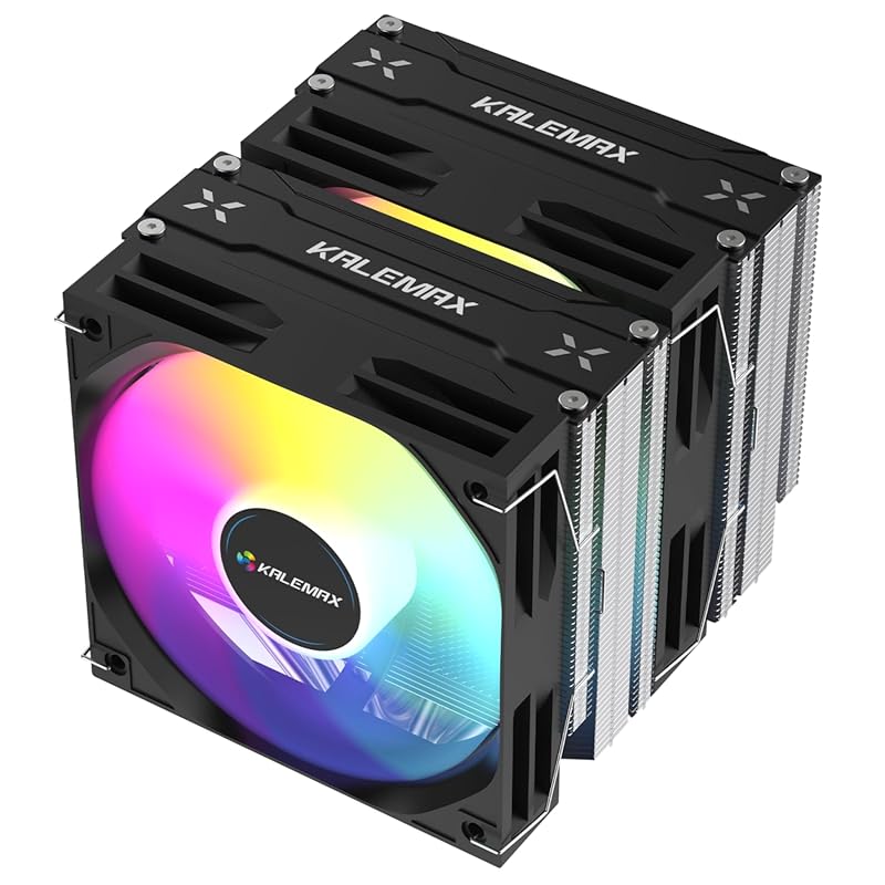 Dual-Tower Cooler 6x6mm Heat Pipes 2x120mm ARGB PWM Fans AMD AM4/AM5 I