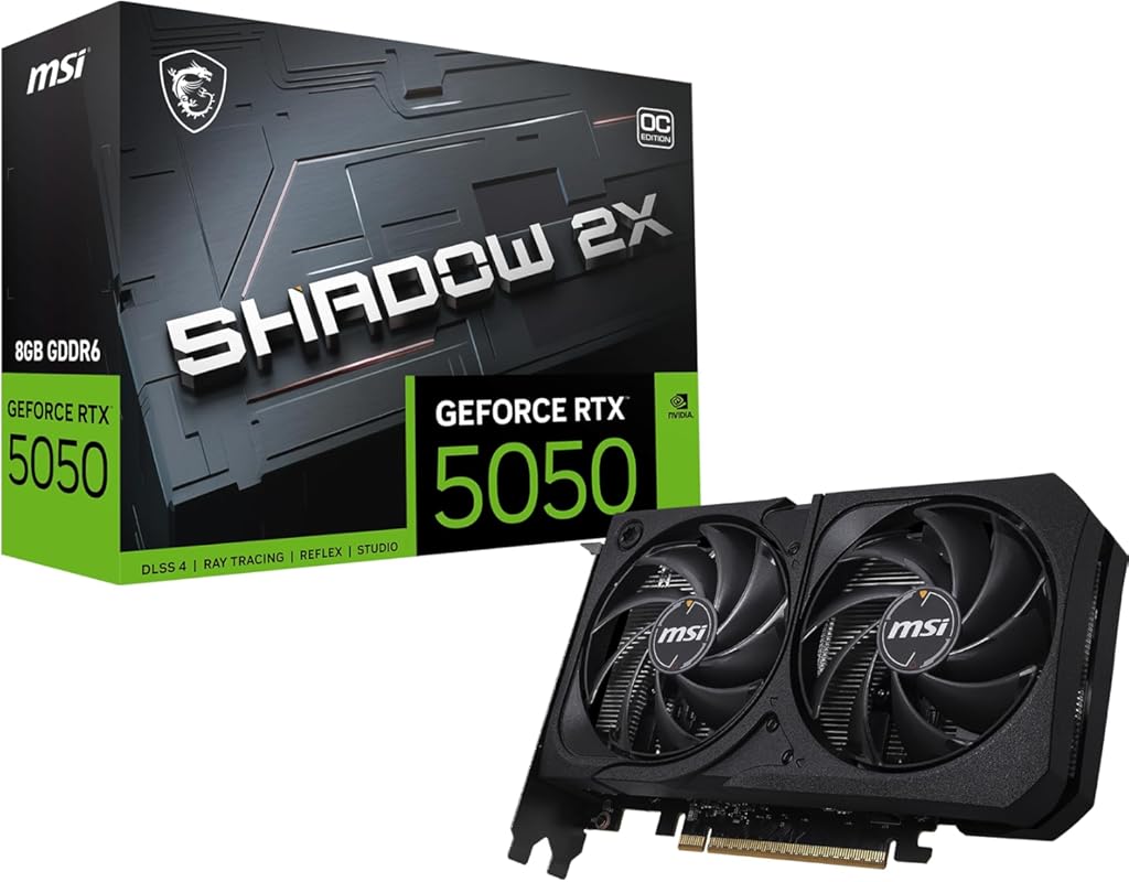 MSI Gaming RTX 5050 8GB OC Graphics Card with NVIDIA Blackwell, 2617 M