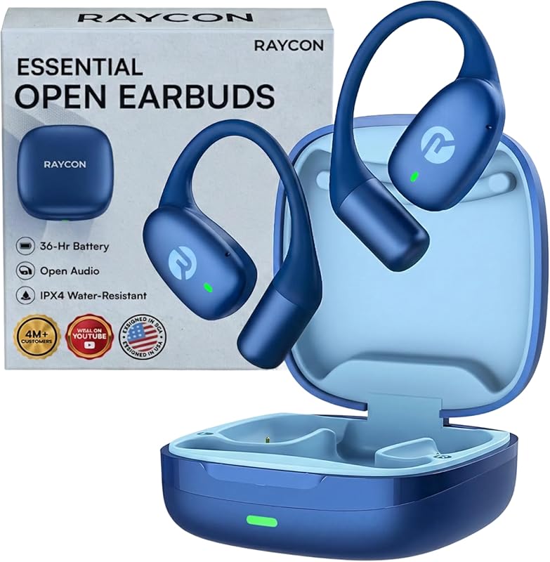 Raycon Essential Open Ear Earbuds: Wireless open-ear headphones, sweat