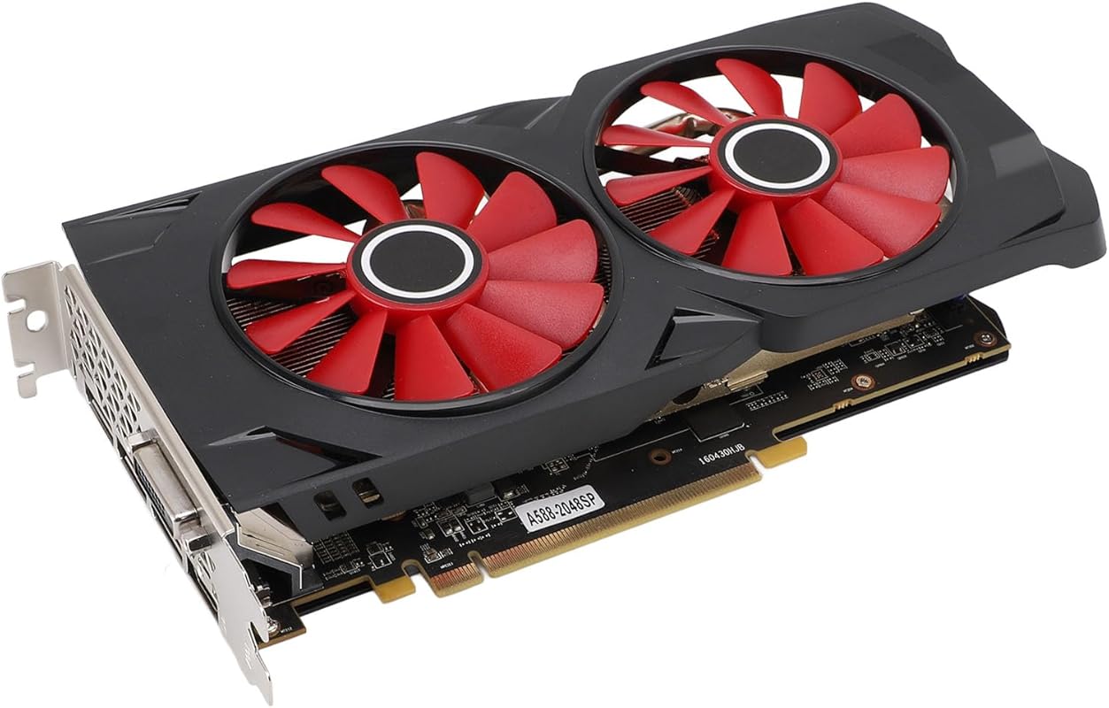 Denash 8GB GDDR5 Graphics Card - PCIe 3.0 x16, 256-bit, Dual Cooling F