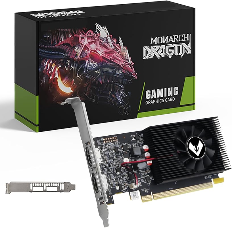 MOUGOL Radeon R7 350 4GB GDDR3 Low-Profile Half-Height Graphics Card –