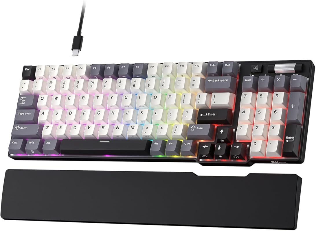 RK ROYAL KLUDGE C87 HE Rapid Trigger Gaming Keyboard Gray Black