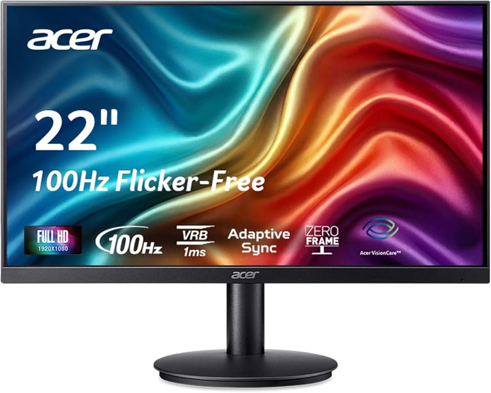 Acer KB220Q 21.5-Inch Full HD Zero-Frame Monitor: Adaptive Sync, up to