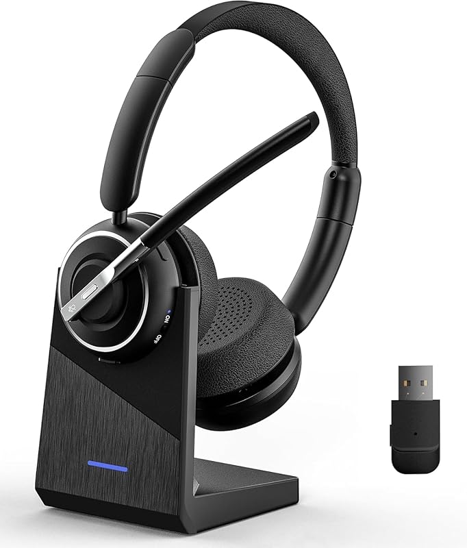 2025 Upgraded Wireless Headset with Noise Cancelling Mic, Bluetooth Do