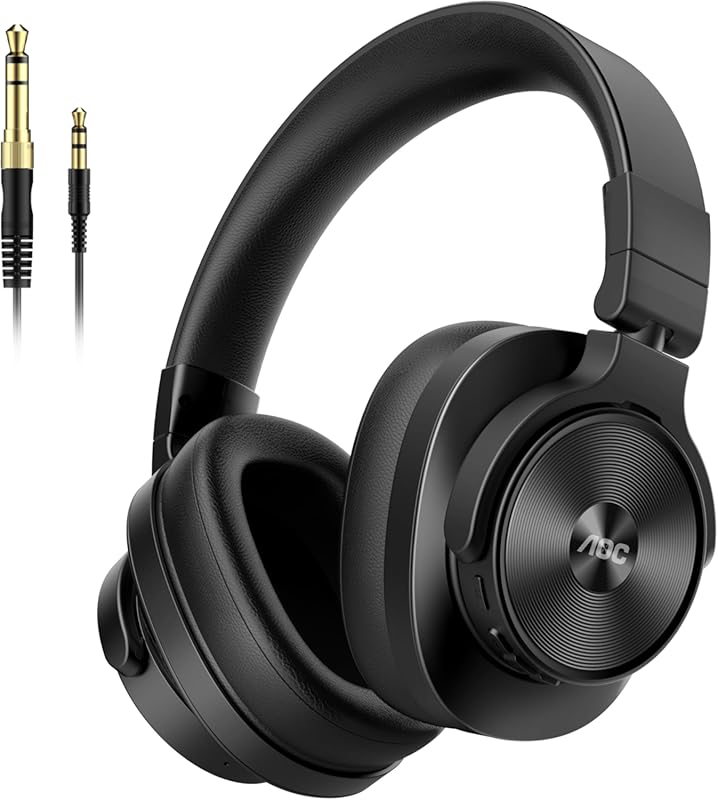 AOC Bluetooth Over Ear Headphones with 72H Playtime, Hi-Res Audio, Bui