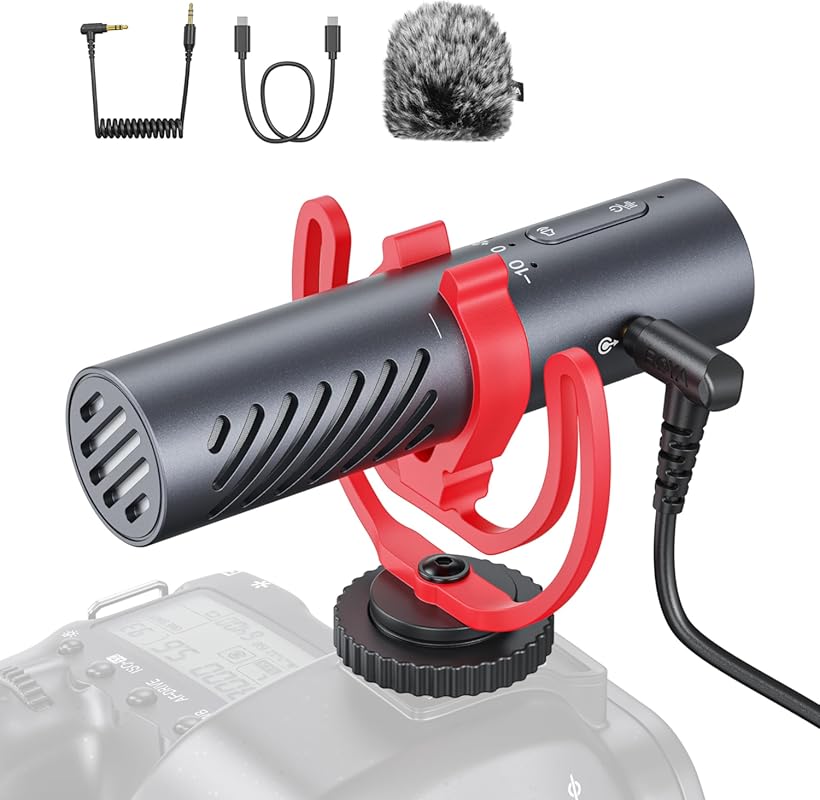 BOYA BY-MM1 AI Shotgun Mic with AI Noise Cancellation, App Control EQ