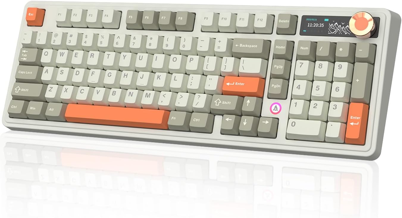 Ajazz AK980 V2 Tri-Mode Wireless Mechanical Gaming Keyboard with BT5.0