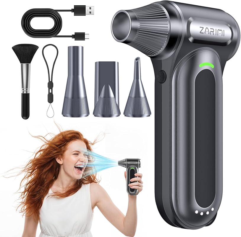 170000RPM High-Speed Cordless Air Duster: Rechargeable Compressed Air 