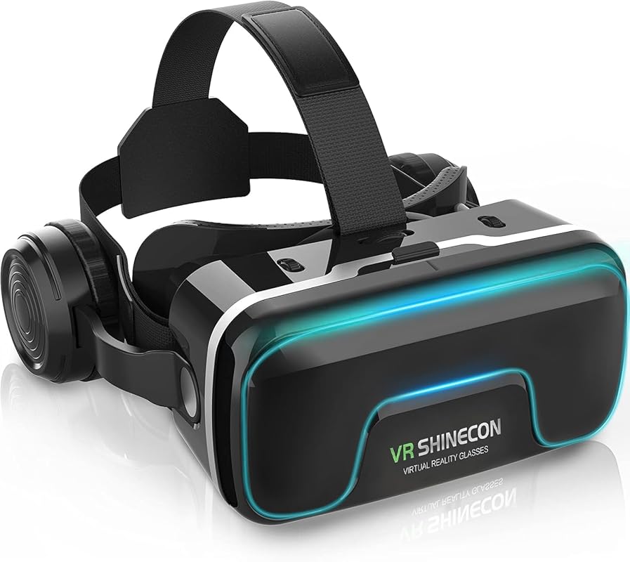Smartphone VR Headset with Built-in Headphones, 120° FOV, Aspherical L
