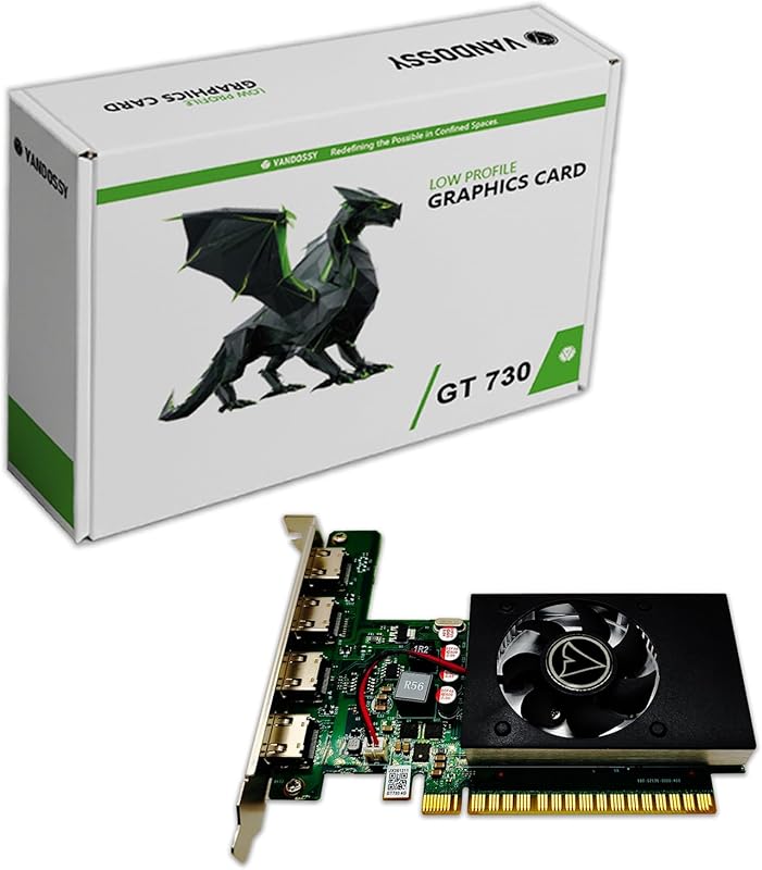 GeForce GT 730 4GB GDDR5 Graphics Card with 4x HDMI Ports, PCIe 2.0 x8