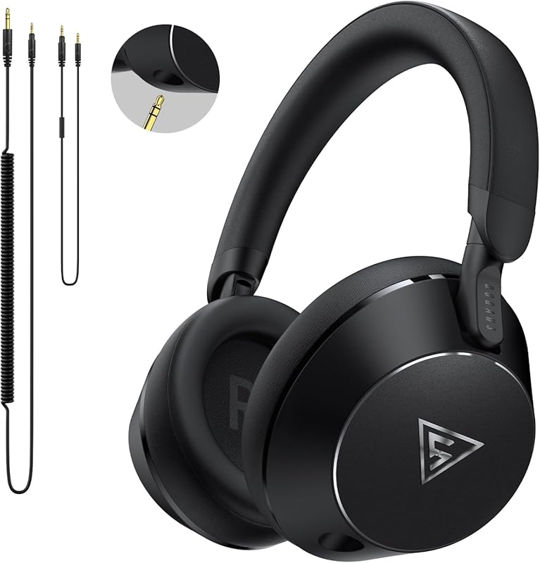 DOQAUS Professional Wired DJ Studio Monitor Headphones with 50mm Drive