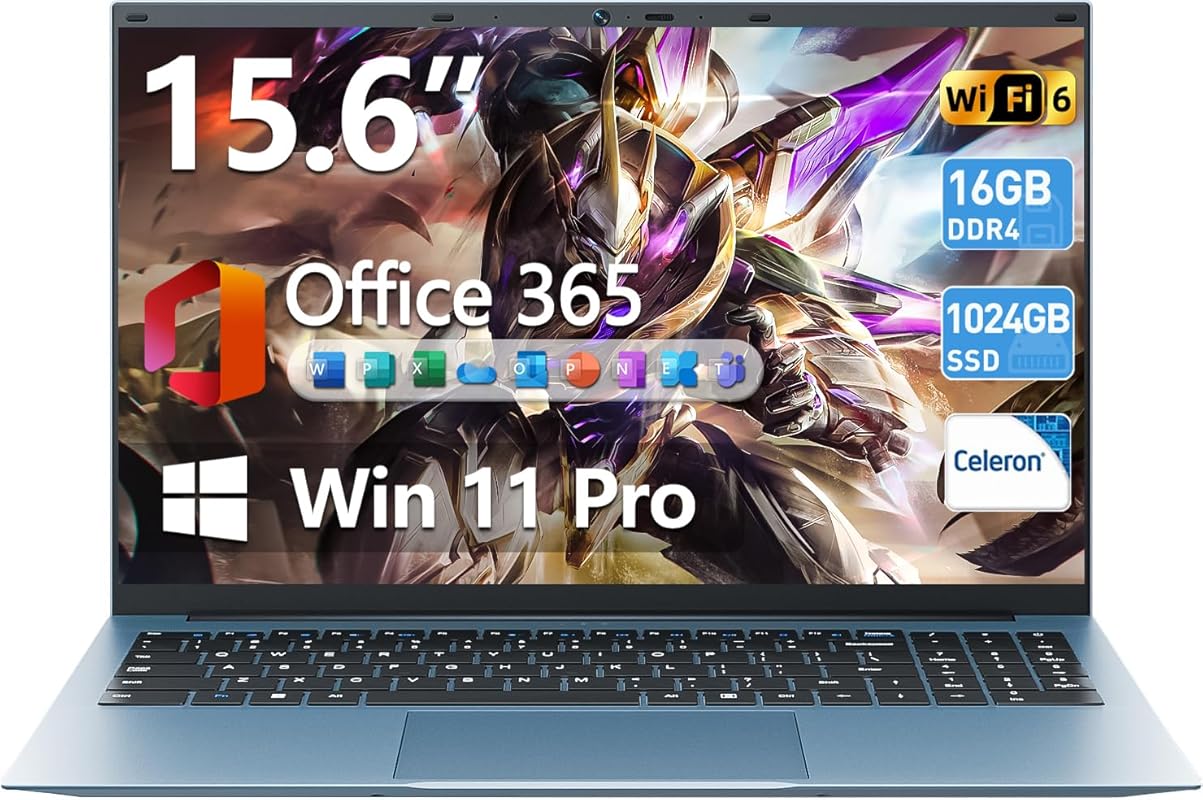 Naclud 15.6-inch Business & Student Laptop: Celeron N5100, 16GB RAM, 1