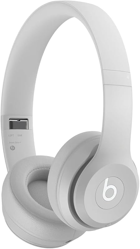 Beats Solo 4 Wireless On-Ear Headphones Drenched Gray Renewed Premium 