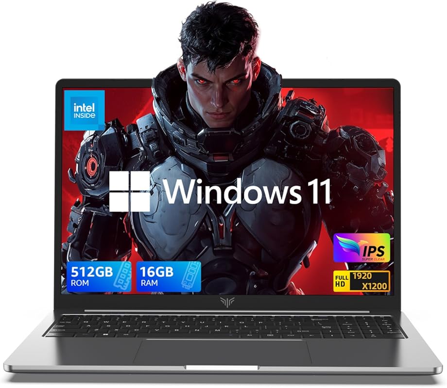 16.0-inch Windows 11 Laptop with 16GB DDR4 RAM, 512GB SSD, Intel 12th