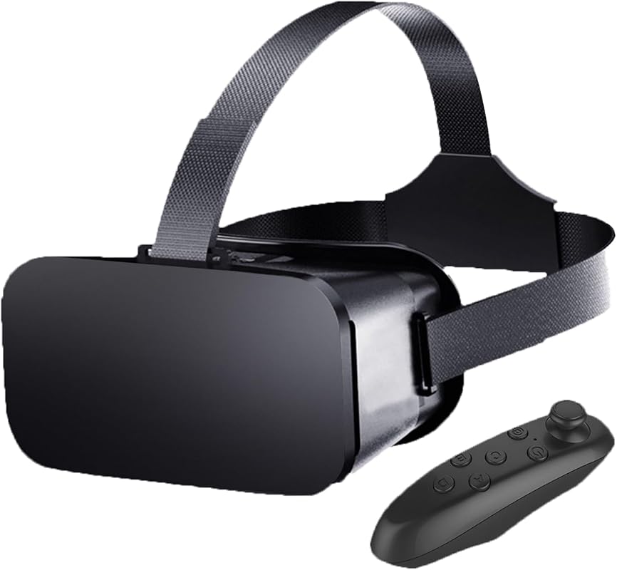 Phone-Compatible VR Headset with Controller, Anti-Blue Lens, Adjustabl