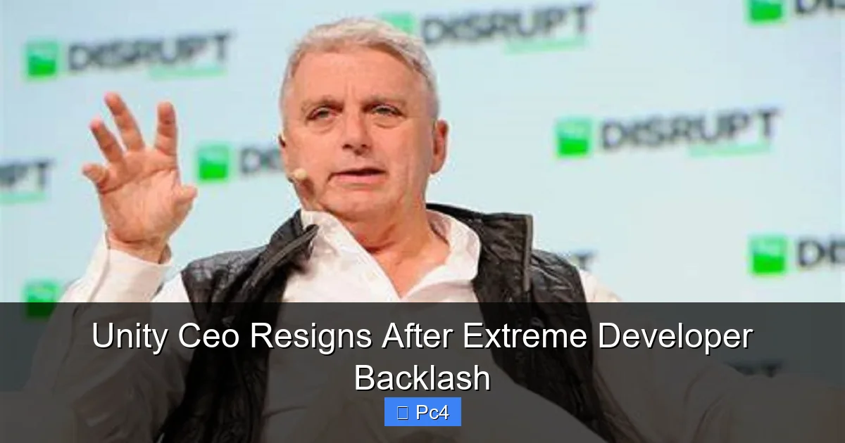 Unity Ceo Resigns After Extreme Developer Backlash