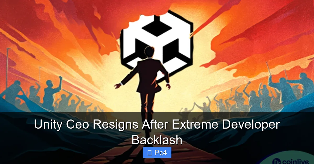 Unity Ceo Resigns After Extreme Developer Backlash