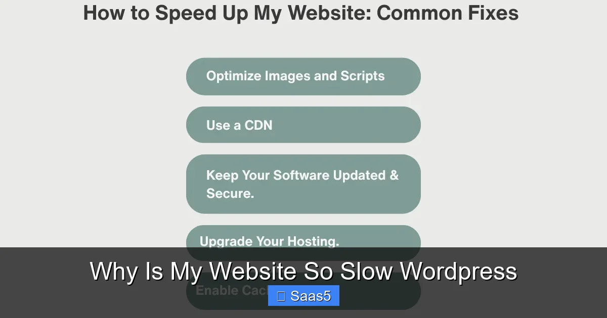 Why Is My Website So Slow WordPress