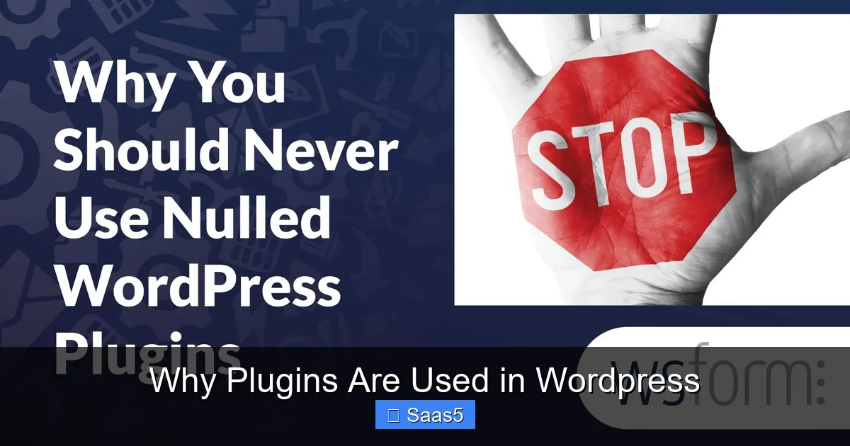 Why Plugins Are Used in WordPress