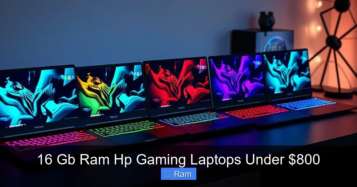 16 Gb Ram Hp Gaming Laptops Under $800